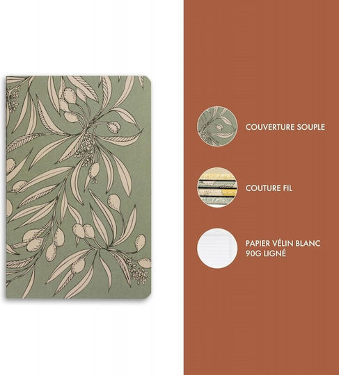 Clairefontaine Notebook A6 32 Sheets Ruled with Pen Case White YELLOW