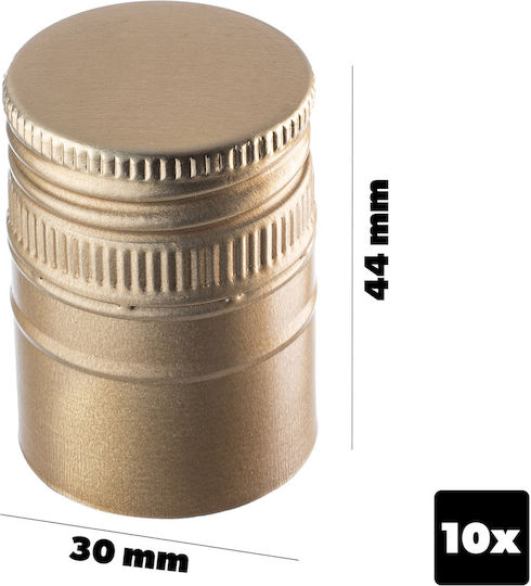 10x Capace Pentru Sticle Diametru 31,5mm Capace Lungii Capace Aurii