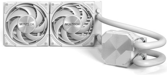 Montech Silent240 Wasserkühlsysteme AIO CPU mit 2 Lüfterabmessung 120mm Weiße