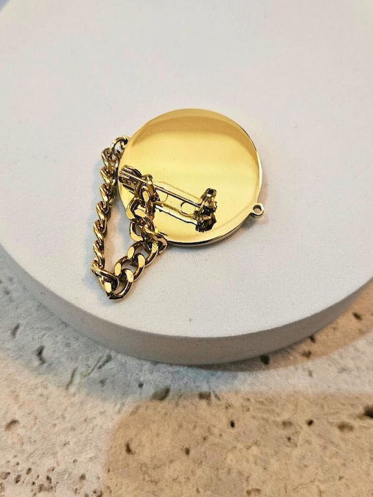Women's Pin Round Eye Hanging Chain Gold