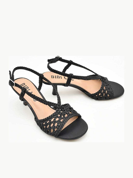 Fabric Black Sandals