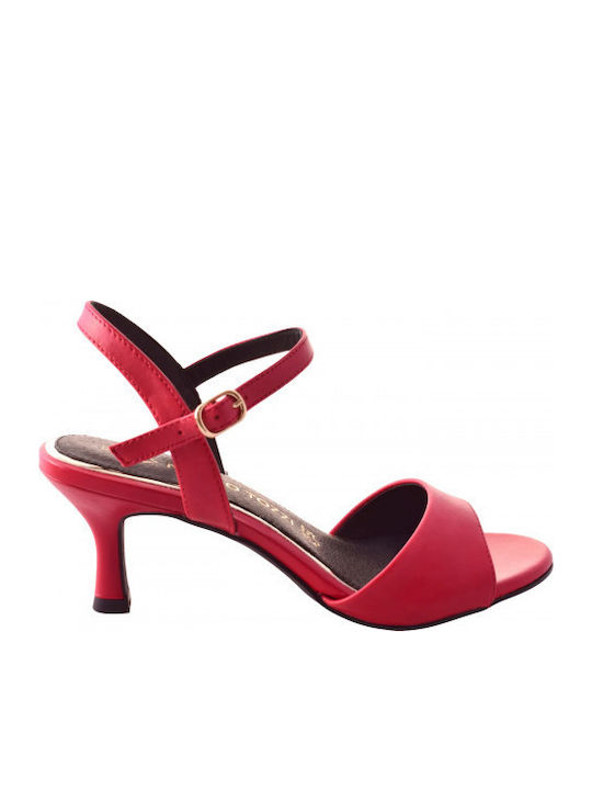 Damen Sandalen Rote Leder