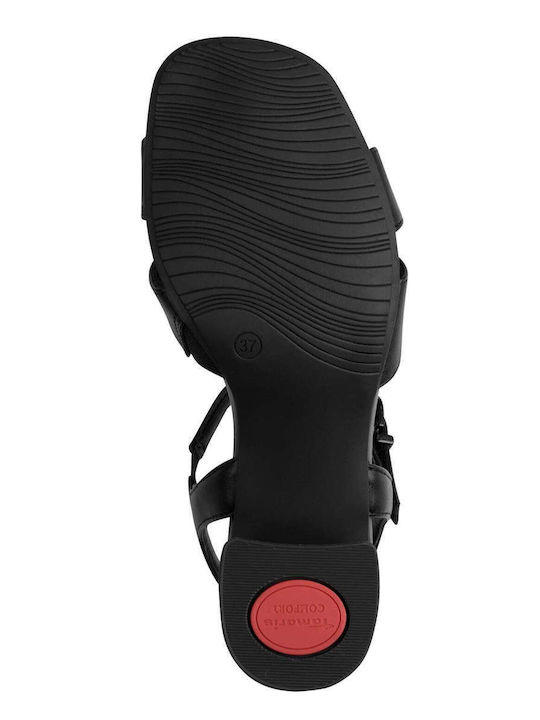 Damen Sandalen Aus Leder Schwarz