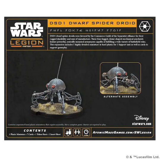 Star Wars Legion Dsd1 Dwarf Spider Droid