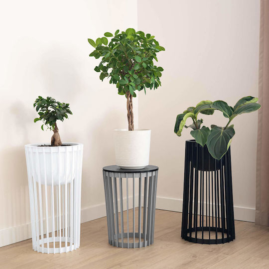 Standing Flower Plant Stand Loft Double-sided Gray 53.5 Cm