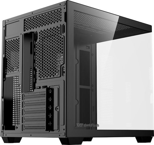 Darkflash B275 Gaming Middle Tower Carcasă PC cu Panou Lateral Negru Fără Ventilatoare