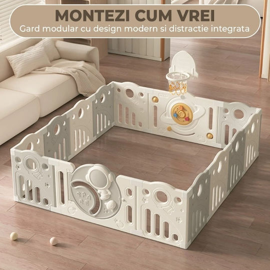 Gray Play Fence For Ages 2+