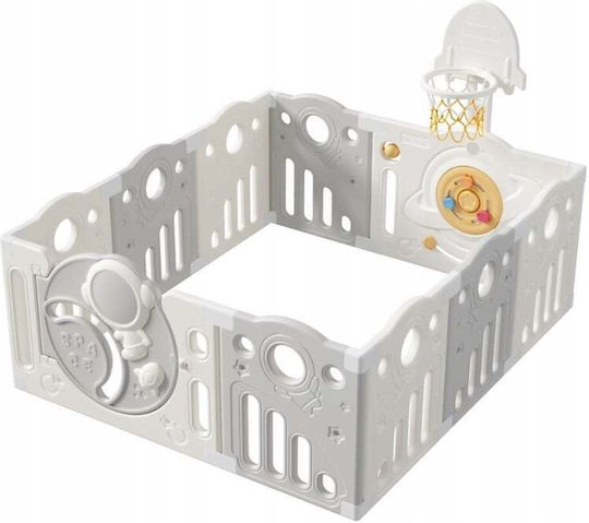 Gray Play Fence For Ages 2+