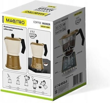 Maestro Μπρίκι Espresso 9cups Ασημί