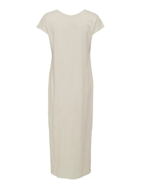 Sommer Midi Damenkleid Ecru