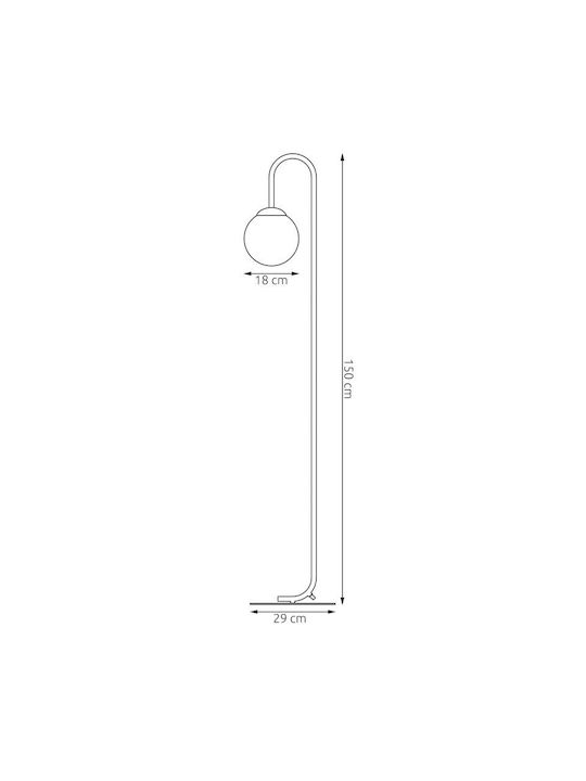 Emibig Stehlampe Mit Lampenbirnensockel G9 Integrierte LED Weiß 1498 LP1
