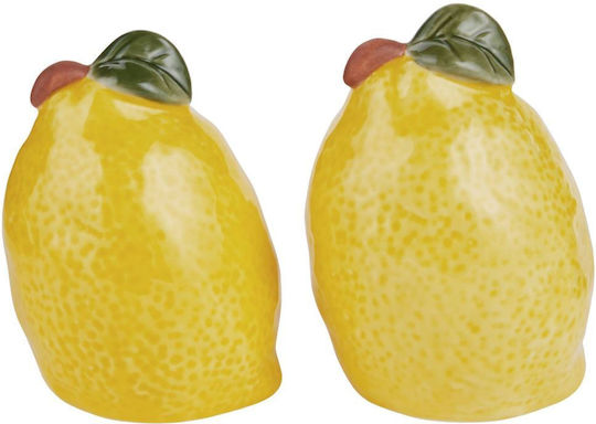 Butlers Lemon Ceramic Salt Pepper Set 2 Pieces