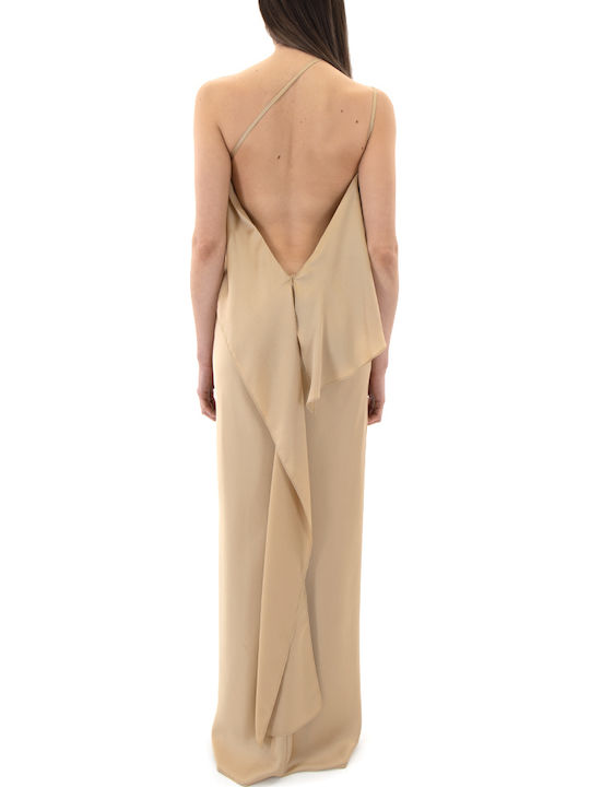 Zoya Rochie De Seară Aurie Din Satin