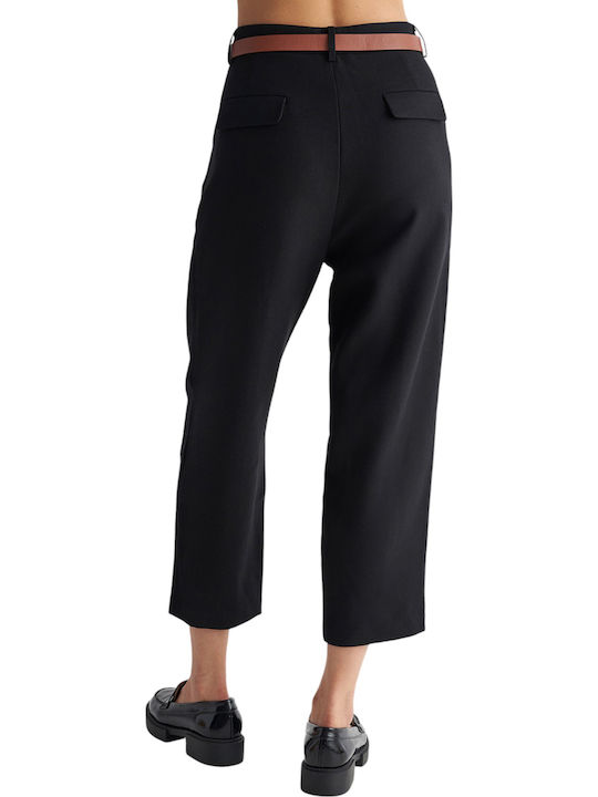 Damen Stoffhose Schwarz