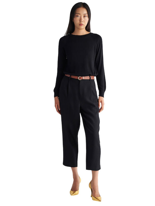 Damen Stoffhose Schwarz