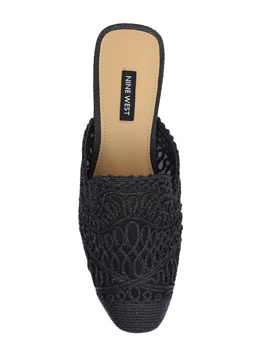 Flat Mules In Black Colour
