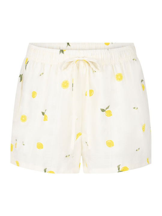 Hunkemöller Summer Cotton Women's Shorts Pajamas White