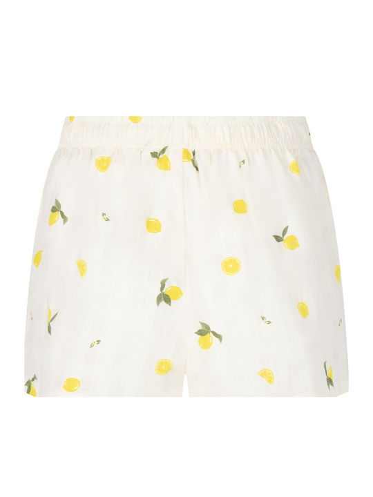 Hunkemöller Summer Cotton Women's Shorts Pajamas White