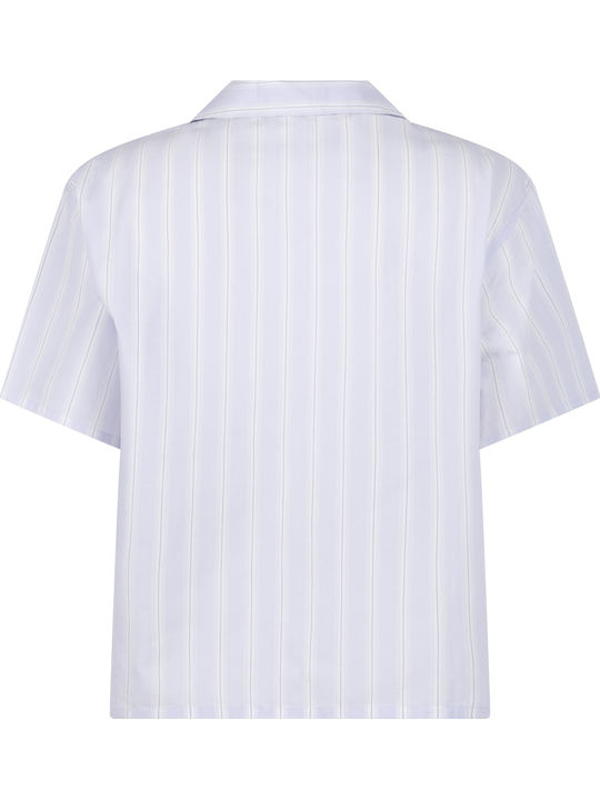 Hunkemöller Bluză De Pijamale Dama Bumbac Violet De Vară