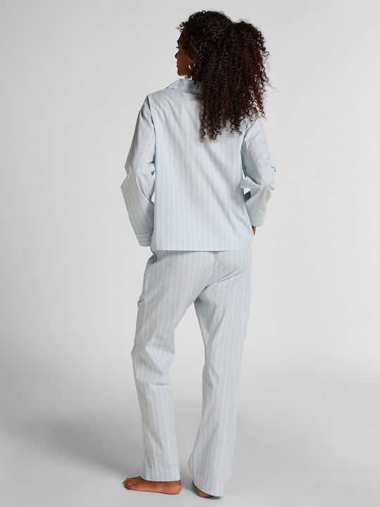 Hunkemöller Pantaloni De Pijamale Dama Din Bumbac Pentru Vară Stripe Stripe