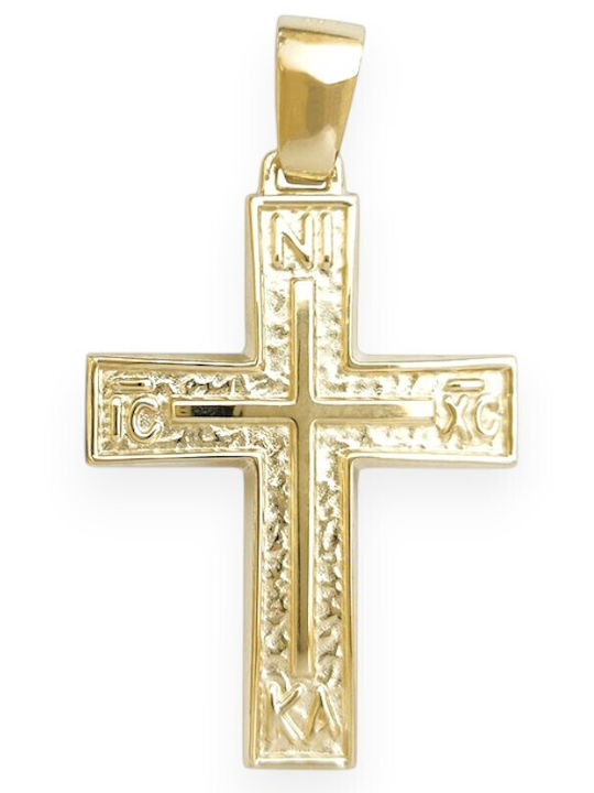 Goldjewels Χρυσός Σταυρός 9Κ Διπλής Όψης
