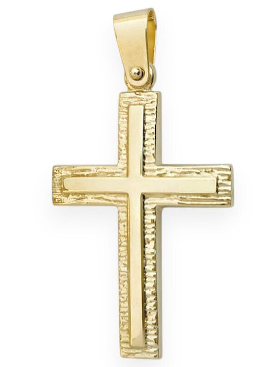 Goldjewels Χρυσός Σταυρός 9Κ Διπλής Όψης