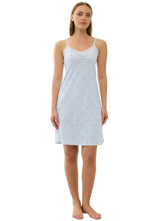 GoldenBay Summer Women's Nightgown Light Blue
