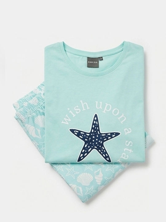 Winter Women's Turquoise Pyjama Set 8373-TURQUOISE