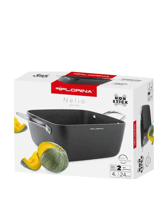 Florina Tiefe Kochtopf aus Aluminium 4l / 24cm