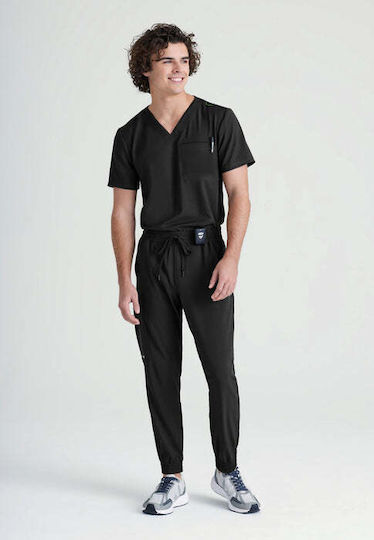 Grey's Anatomy Male Medical Blouse Black