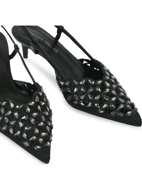 Leather Heels With Medium Black Heel