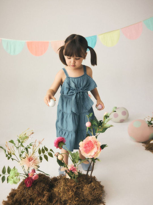 Girls Dress Sleeveless Blue