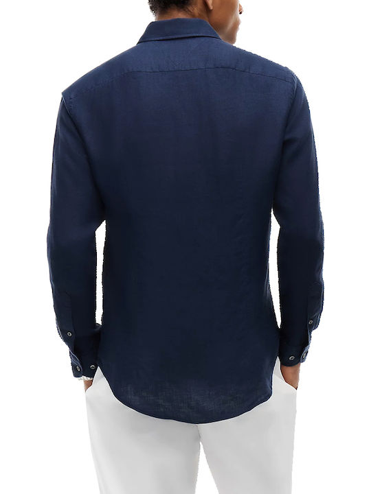 Tommy Hilfiger Λινό Πουκάμισο Μπλε