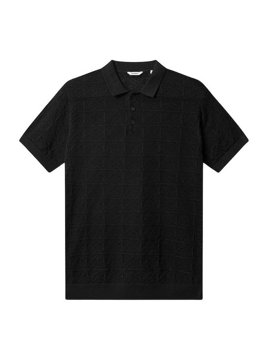 Polo Short Sleeve Black Blouse