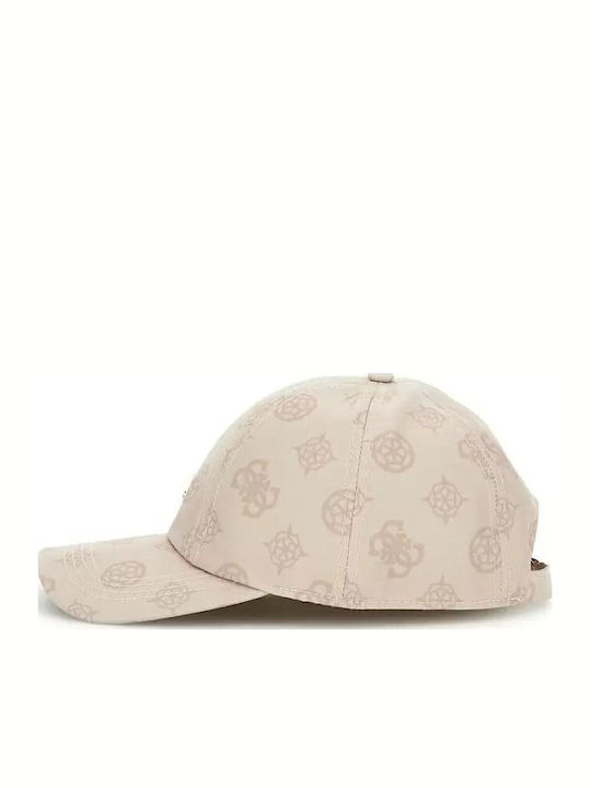 Guess Prnted Peony Allvr Baseball Cap Aw5502pol01-sto Μπεζ Guess Prnted Peony Allvr Baseball Cap Aw5502pol01-sto Μπεζ