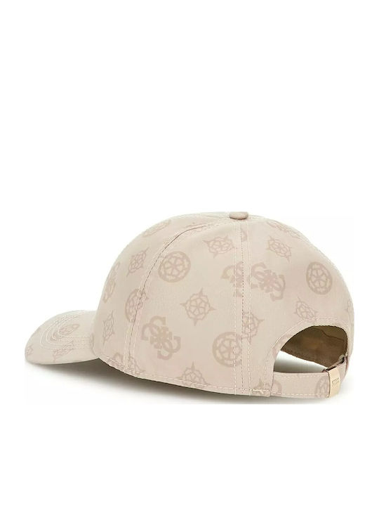 Guess Prnted Peony Allvr Baseball Cap Aw5502pol01-sto Μπεζ