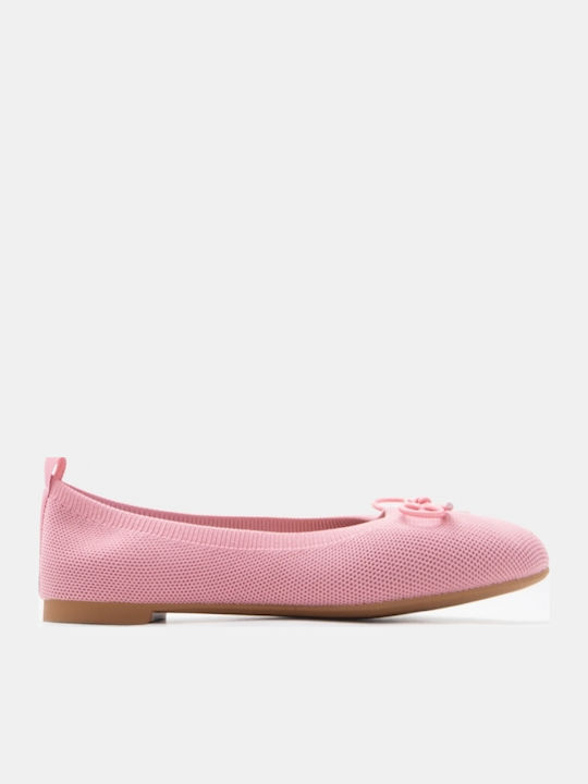 Women's Pointed Toe Ballerina Shoes In Pink Colour