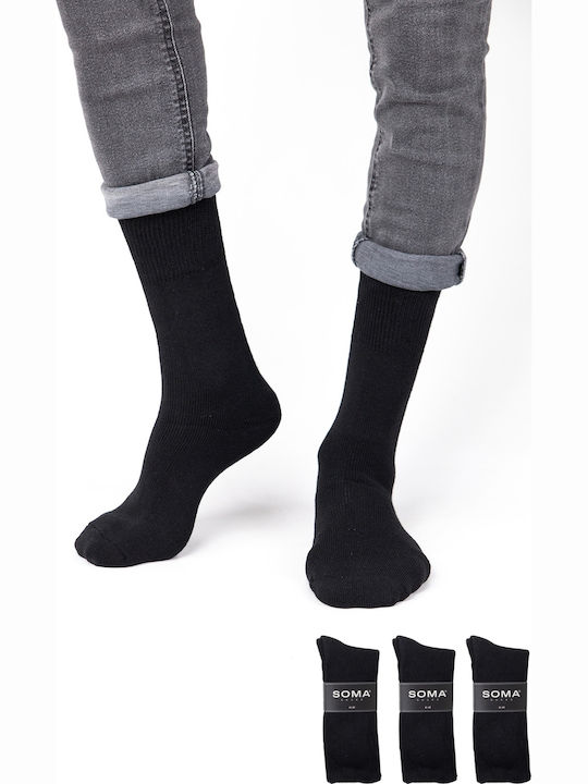 Soma Socks Casual Șosete Bărbătești Negre 3Pack Soma Socks Casual Șosete Bărbătești Negre 3Pack