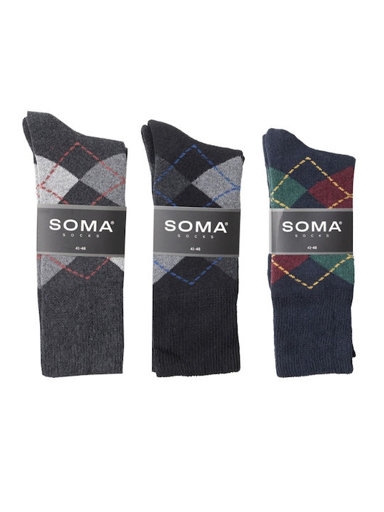 Soma Socks Casual Șosete Bărbătești Multicolore 3Pack
