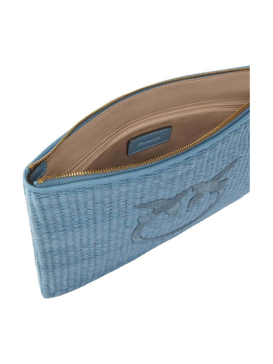 Damen Handtasche aus Rattan in Blau
