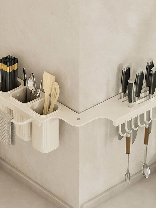 Geschirrabtropfer & Abtropfgitter Abtropfgestell für Besteck Metallisch Beige 67x9x12cm