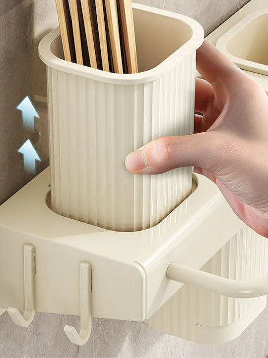 Geschirrabtropfer & Abtropfgitter Abtropfgestell für Besteck Metallisch Beige 67x9x12cm