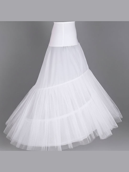 Skirt with Tulle Petticoat White