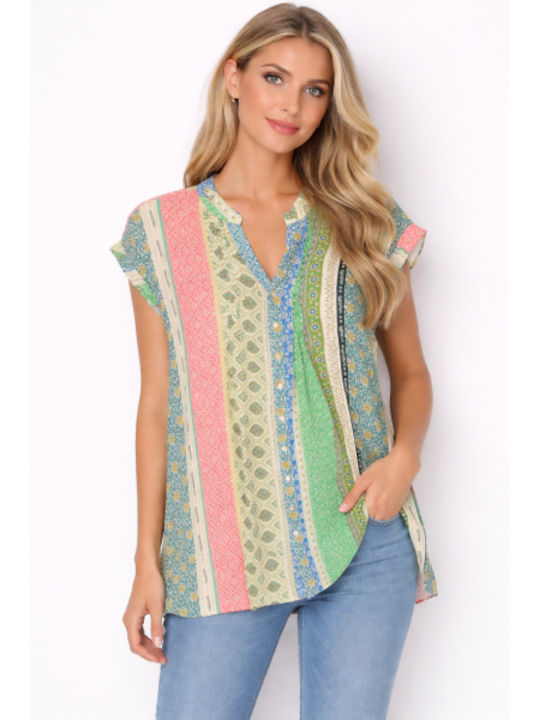 Sleeveless Women's Shirt Green SL-2024-1647-26SH-GREEN