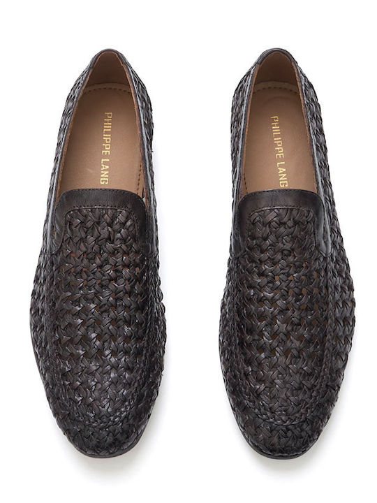 Δερμάτινα Ανδρικά Loafers σε Καφέ Χρώμα