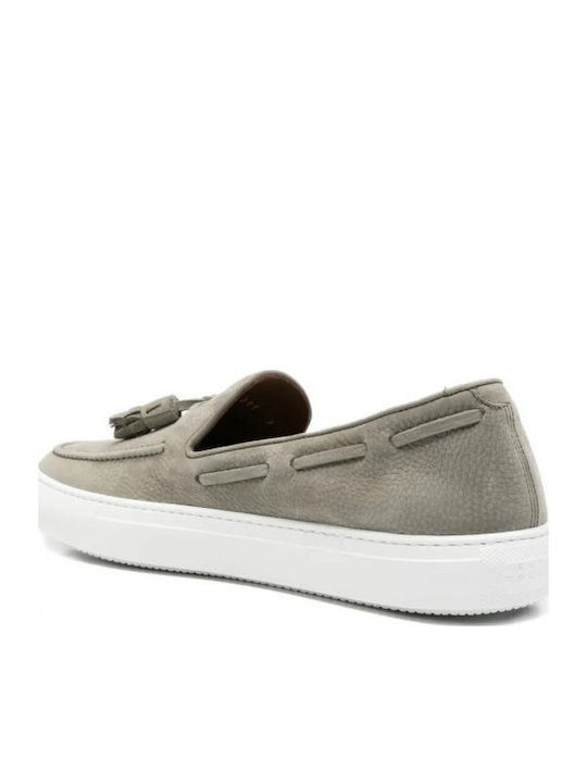 Δερμάτινα Ανδρικά Loafers σε Πράσινο Χρώμα