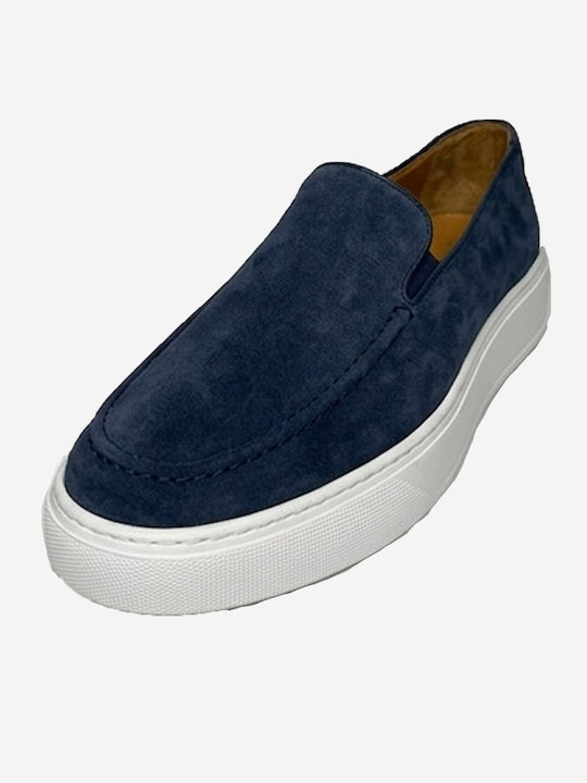 Suede Ανδρικά Loafers σε Μπλε Χρώμα