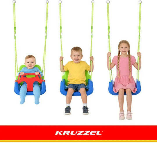 Kruzzel Κούνια με Ζώνη Ασφαλείας Μπλε