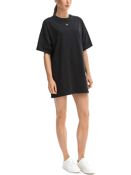 Summer Mini T-Shirt Dress Black