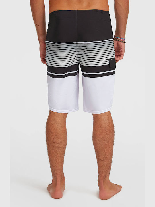 Men's Swimwear Bermuda White With Stripes